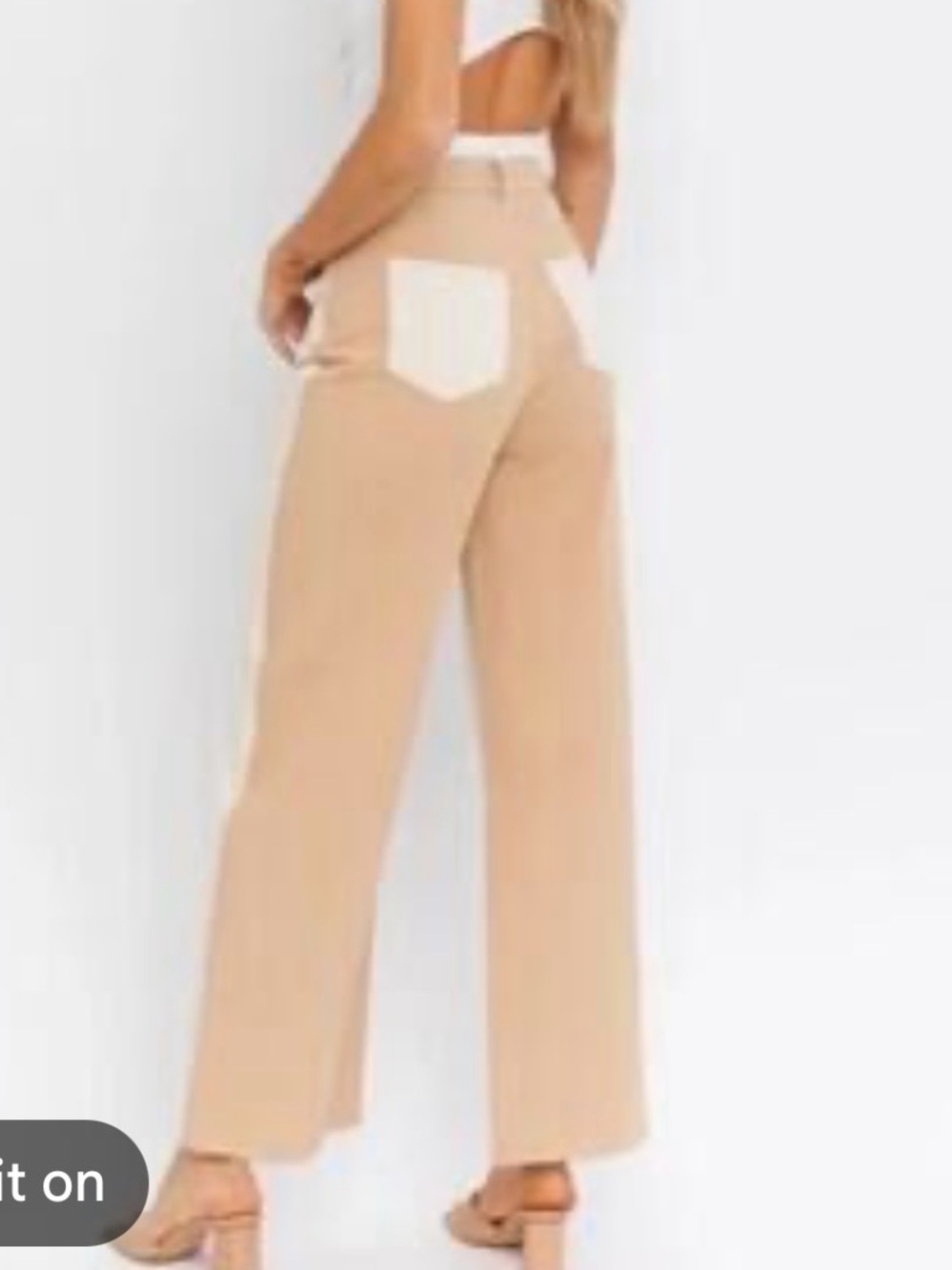 NWOT Le Lis Two-Tone Wide-Leg Pants Small